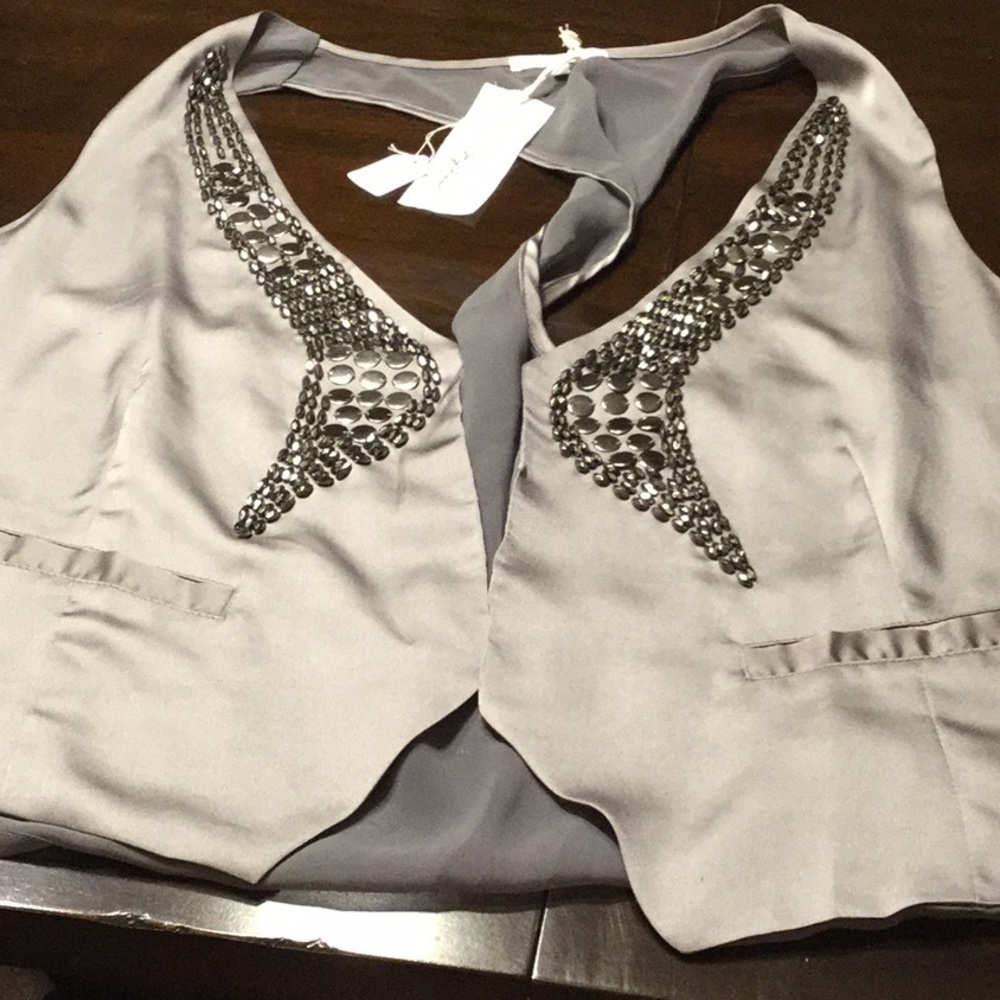 Bejeweled vest new with tags mystery
